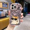 Obal na telefon: 2D plochý design vhodný pro iPhone 18 17 16 15 14 13 Pro, styl pro pár, oranžová kočka nosící sluneční brýle, vánoční a halloweenský dárek