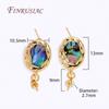 18K Real Gold Plated Abalone Shell Pattern Texture Oval Post Earring Findings With Pearl Pendant Mounting,DIY Pearl Earrings