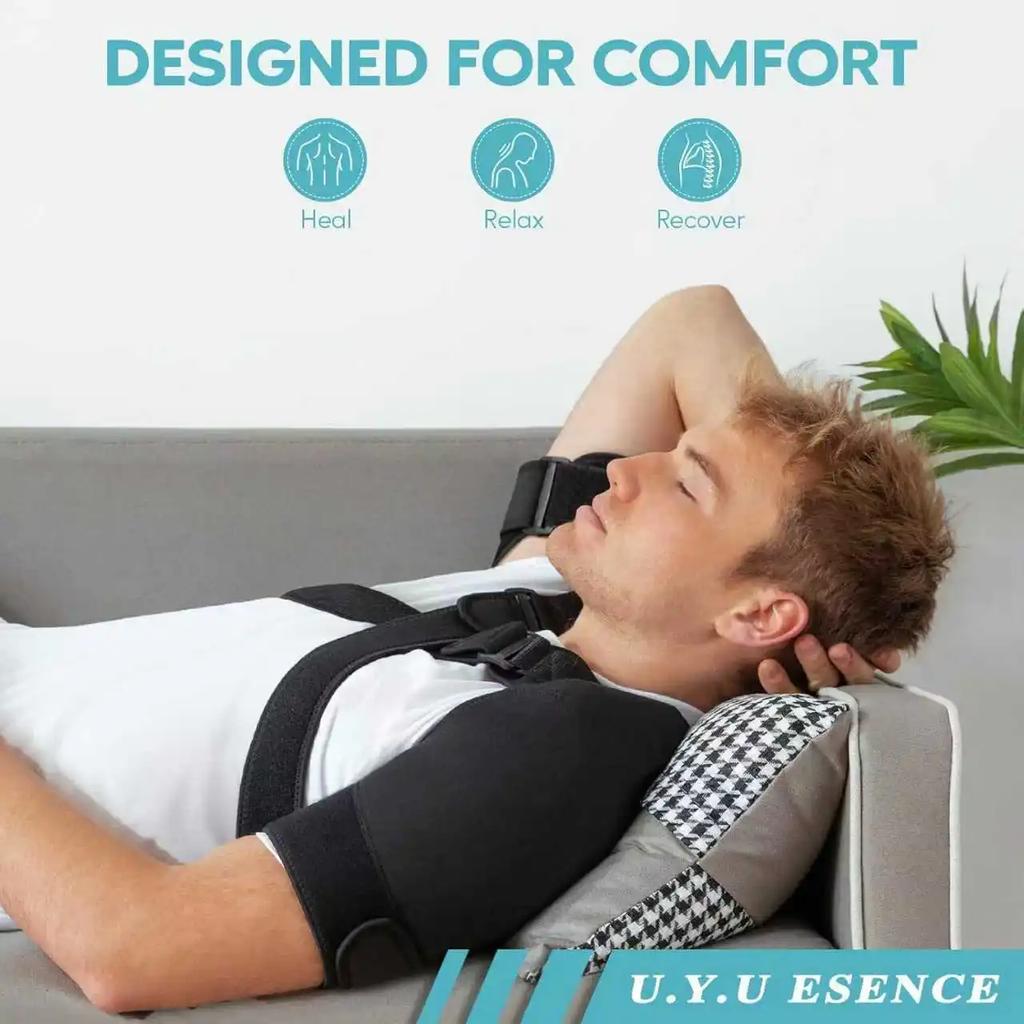 Durable And Safe Double Shoulder Warm Compression Sleeve Wrap Recovery Office Home Knit Cashmere Guard For Rotator Cuff Shoulder Chronic Tendonit