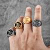 Archangel Saint Michael Exorcism Stainless Steel Mens Rings Punk Amulet for Male Boyfriend Jewelry Creativity Gift Wholesale