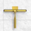 All-Purpose Shower Squeegee 10'' Golden Color Silicone Scrape Stainless Steel Handle Wiper Bathroom Mirror Glass Car Squeegee