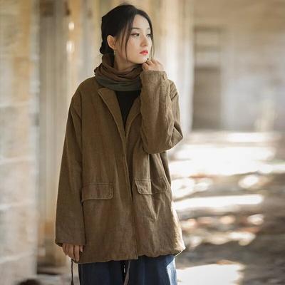 Women Plus Cotton Warm Parkas Chinese Style Solid Color Bandage Coats Winter Vintage Women Parkas