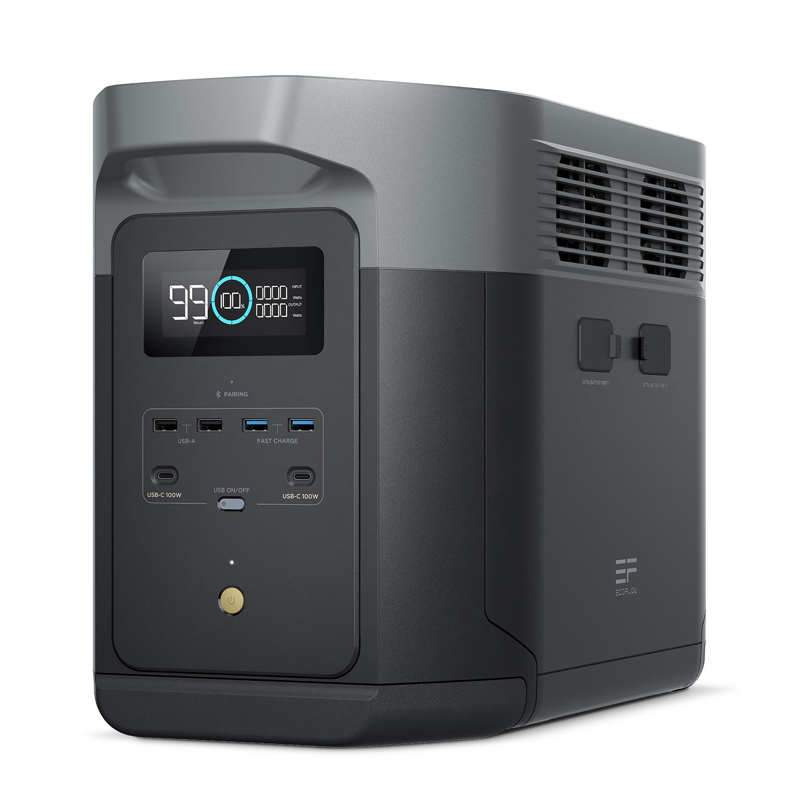 

Портативна електростанція ECOFLOW DELTA 2 Макс. 2 кВт·год, акумулятор LFP, вихідна потужність до 3100 Вт [імпортний ПДВ і мито включено]