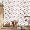 Christmas wallpaper white, coral, cream and light gray 50x1000