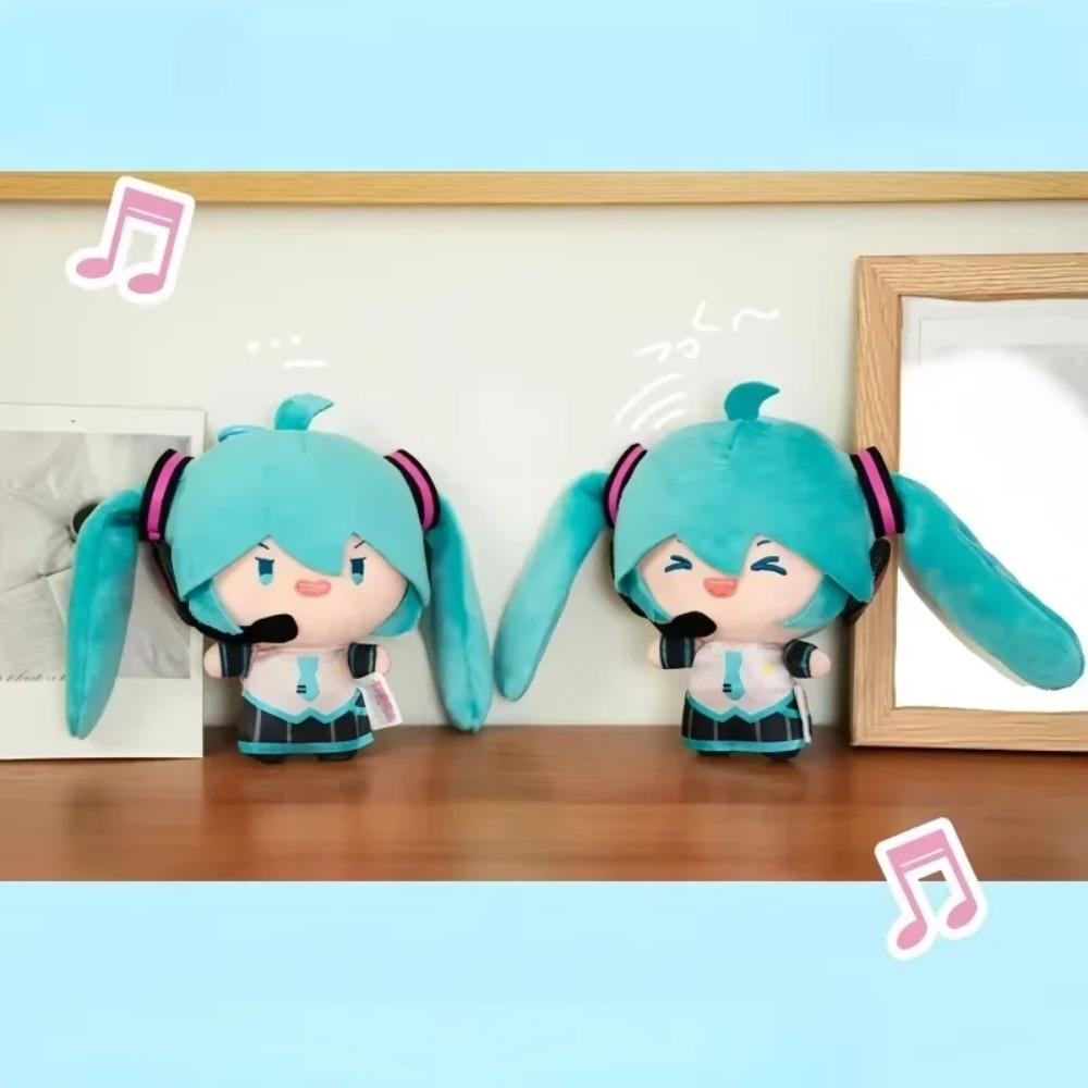 Gorący Oryginalny Dostępny Hatsune Miku Podwójny Kucyk Obrotowy Skaczący Ciągnięty Rozruch Zawieszka Lalka Fufu Ciekawa Modna Lalka Prezenty Urodzinowe
