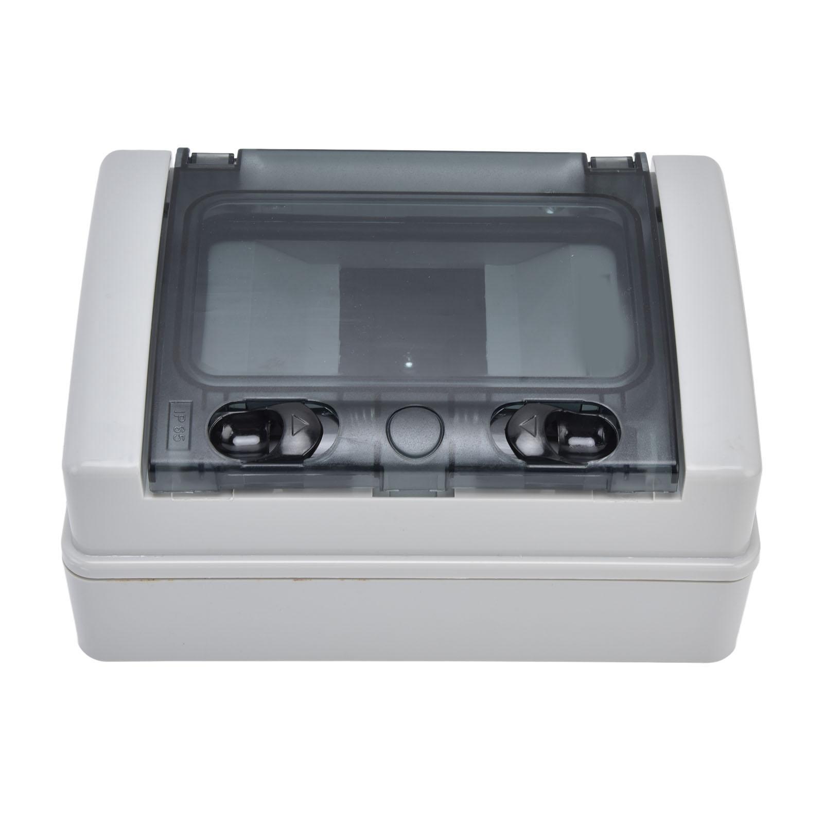 

IP66 Proof Distribution Box 4 Way DIN Rail Transparent Cover Junction Protection Case
