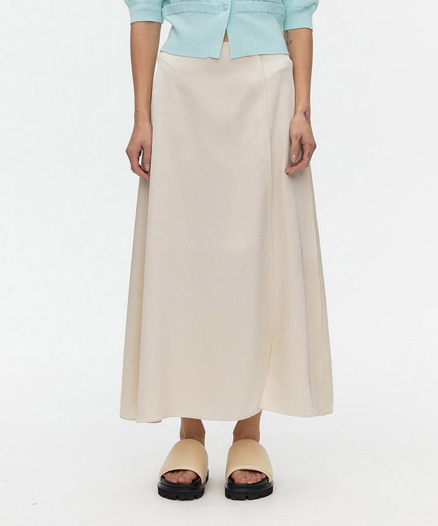 AHWE Interlocked Satin Skirt_Cream