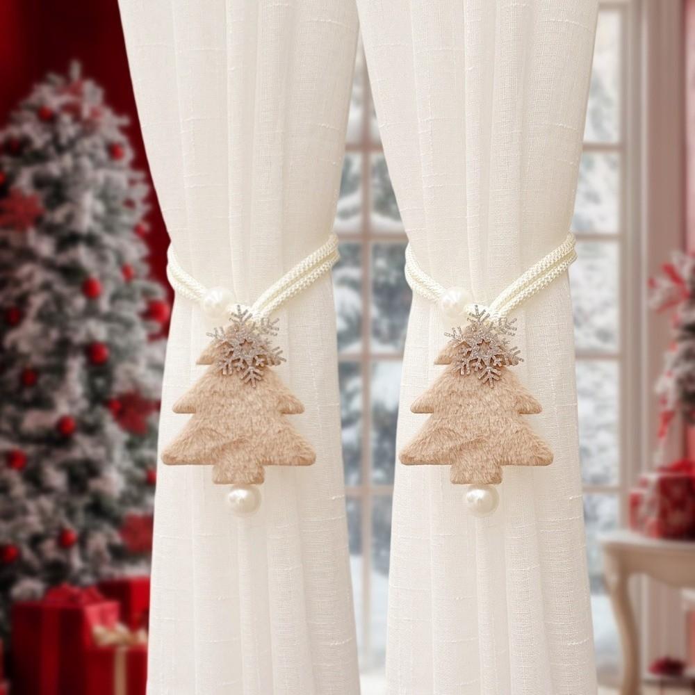 2Pcs Convenient Curtain Tie Backs Snowflake Design Curtain Buckle Curtain Accessories