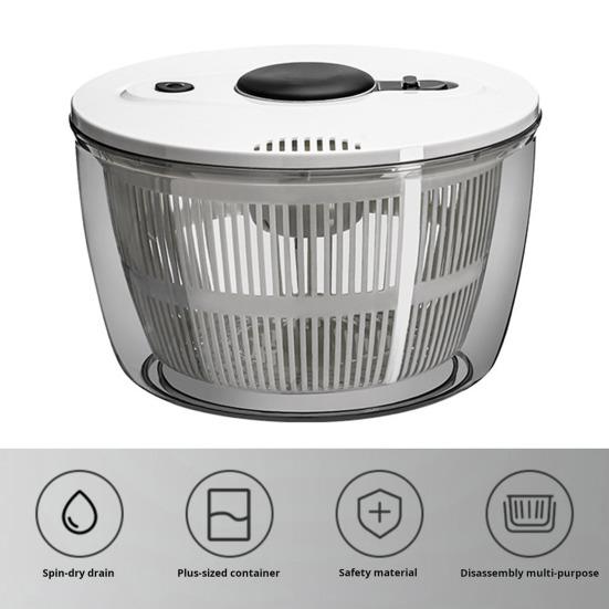 Odtokový koš na salát s protiskluzovou gumovou základnou, velkokapacitní, potravinářská, nepropustná, super vysoce účinná, salátová mísa na salát