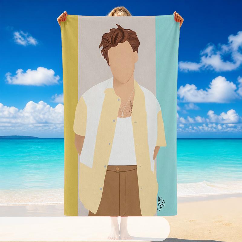 Harry Styles Beach Towel, Soft Large Absorbent Towel For Beach Swimming Pool Travel Vacation