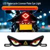 Universal Motorcycle Demon Eye Triangle License Plate Flashing Light