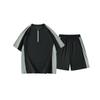 Summer Color Block Casual Two-Piece Sports Set