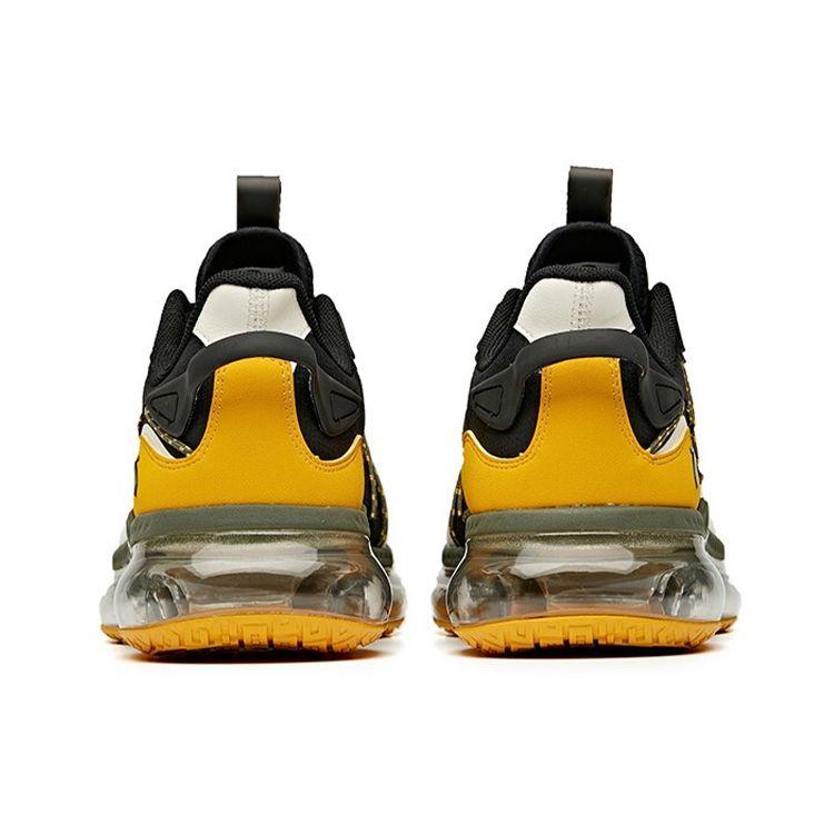 Anta Running Series Full-Length Air Cushion Low-Top Running Shoes Men sneakers Black White Yellow 912045503-2