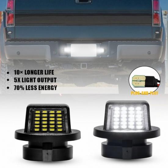 2X LED License Plate Light White For 1999-2016 Ford F-250 F-350 F-450 Super Duty