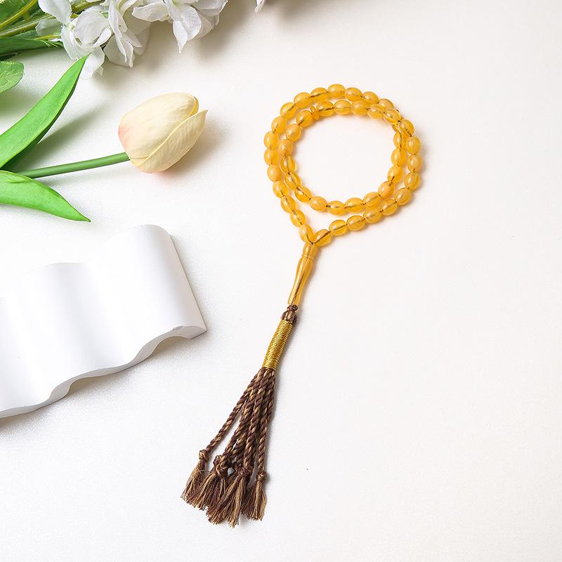 

Middle Eastern 45-Bead Tassel Tasbih Bracelet помаранчевий