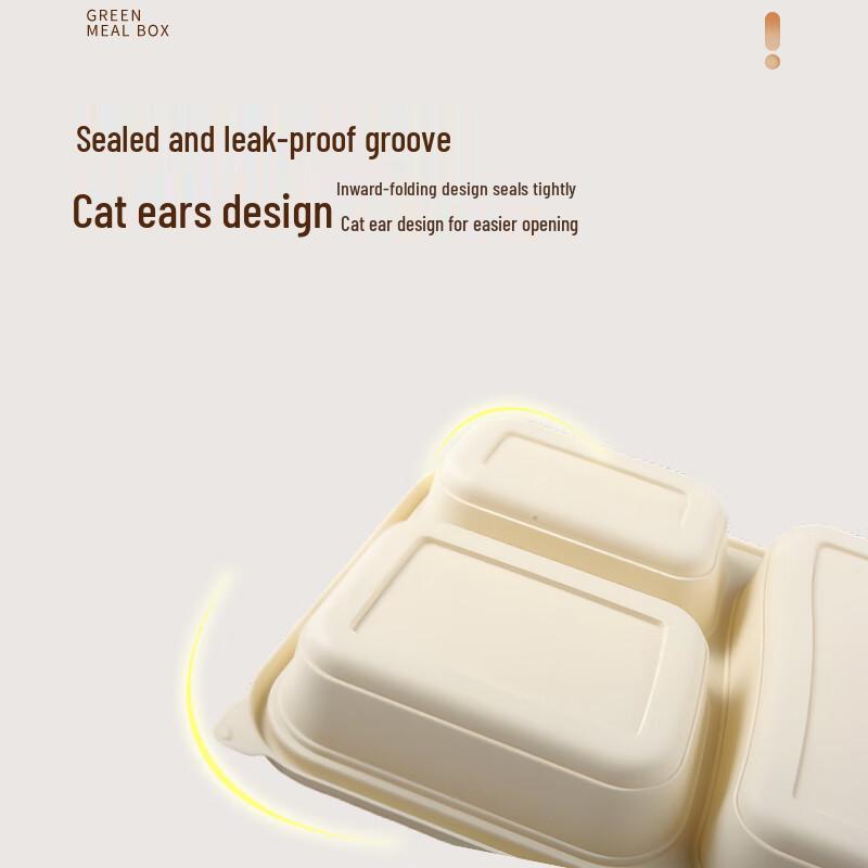 Xinyi Biologisch abbaubare 3-Fach Lebensmittelbehälter aus Maisstärke