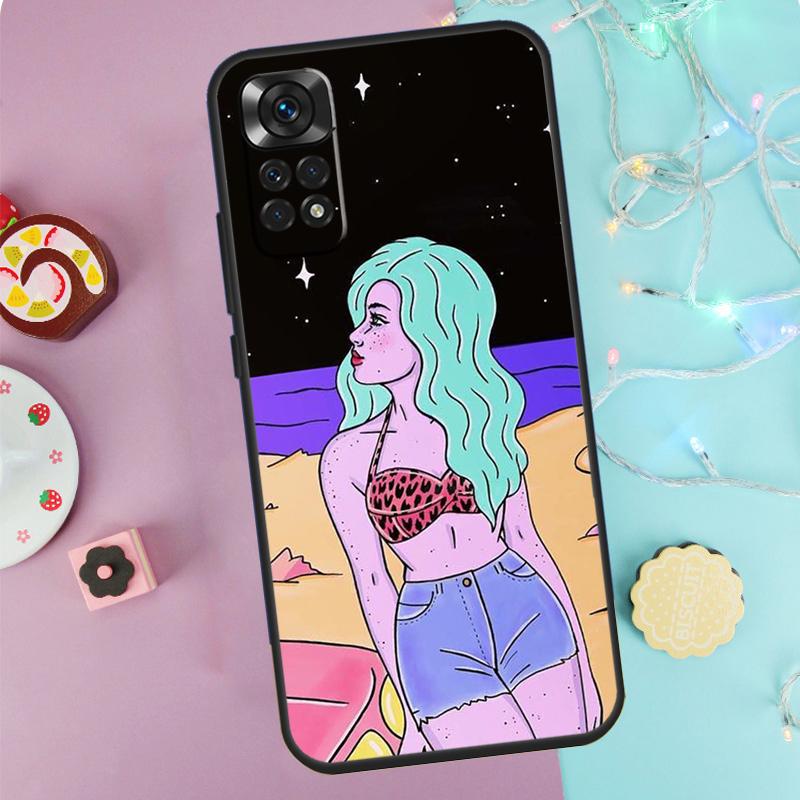 Hippie Grunge Art Case For Xiaomi Redmi Note 13 Pro 14 9 10 11 12 9S 10S 11S 12S Redmi 14C 10C 12C 13C Cover