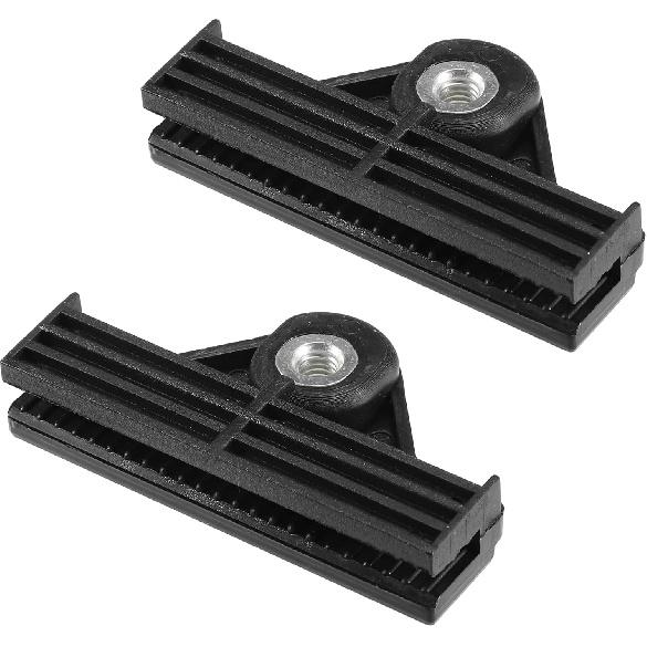 2 szt. Klips mocujący kanału szyby drzwi okna, 2,76"x1,46"x0,47" Uchwyt regulatora szyby Klips listwy Uniwersalny do samochodu ciężarowego furgonetki Wytrzymały plastik Czarny