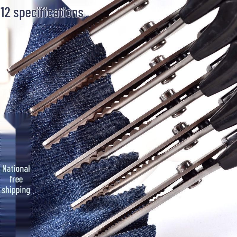 Fabric Craft Scissors: Triangular, Serrated, Semicircle, and Wave Patterns