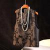 Women Spring and Autumn Chinese Jacquard Retro Casual Versatile Shoulder Vest