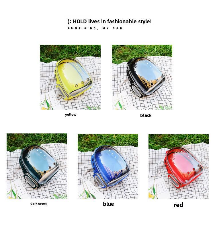 Transparent Double Shoulder Cat Backpack - Lightweight, Breathable & Panoramic Pet Bag for Outings