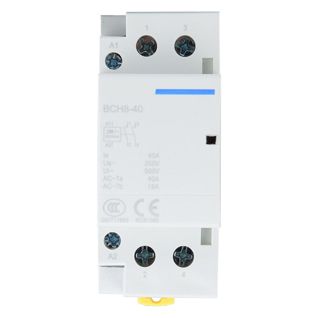 2P 40A Low Power Consumption Household DIN Rail AC Contactor 2NO 5060HZ 220V230V
