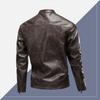 Spring and Autumn New PU Leather Men's Cycling Motorcycle Leather Jacket Men's American Street Retro Nostalgic Leather Korean Leisure