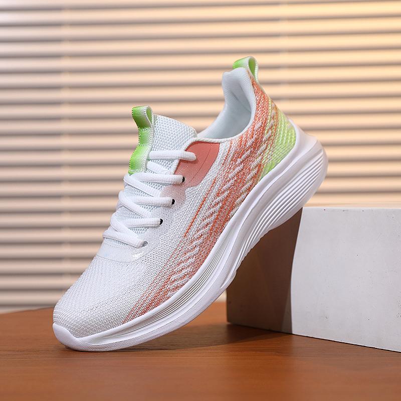 Breathable Knitted Running Shoes Unisex Lightweight Soft Sole Sneakers Non-slip Comfort Casual Trainers for Jogging Walking Fitness