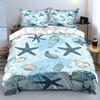 Starfish and Seashells Pattern. Bedding Sets Duvet Cover Sets Duvet Covers Pillowcases(1 * Duvet Cover 2 * Pillowcases Without Duvet Insert)