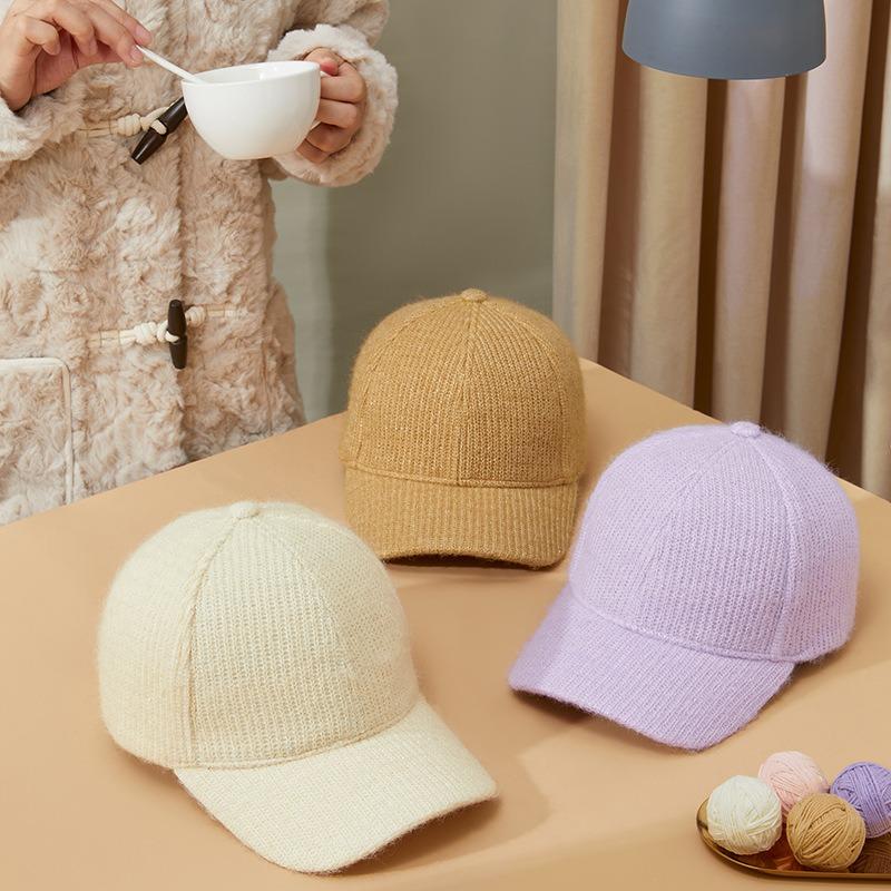 Spring and Autumn New Fleece Warm Knitted Large Size Baseball Cap Men's and Women's Cold-proof Cap