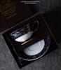Vintage Bone Porcelain European Coffee Cup Set Exquisite Ceramic Gift Dish Afternoon Tea and Coffeware Sets