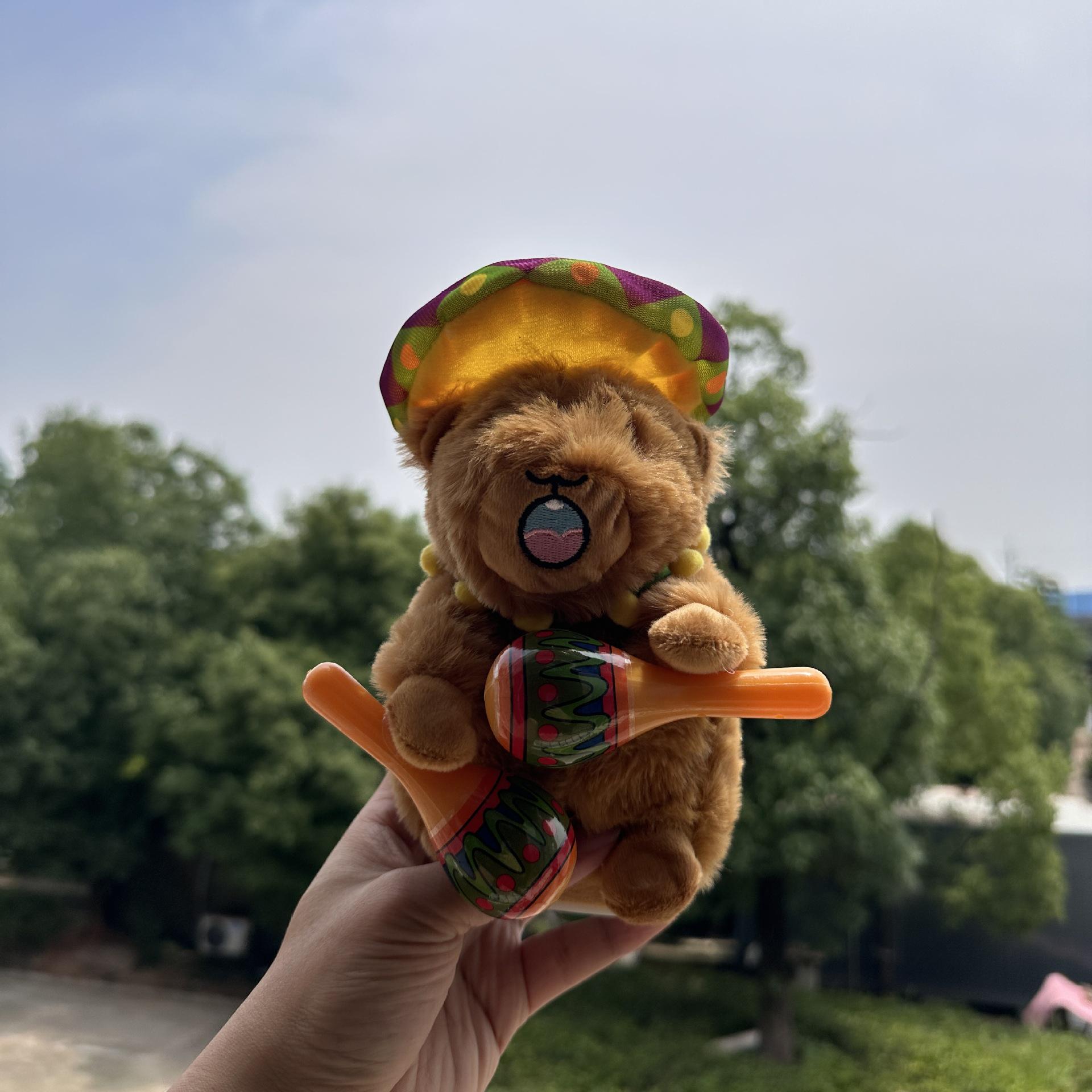 Папа Капибара плюшевая кукла : Милая круглая игрушка-браслет.