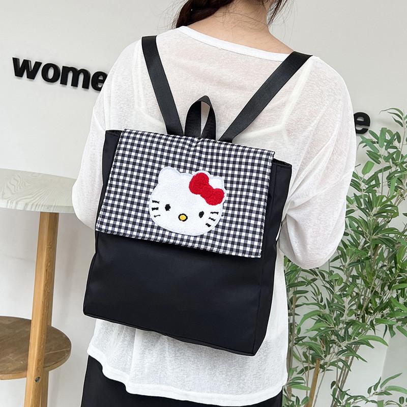 Hello Kitty College Backpack With Oxford Cloth Material For School And Commute
