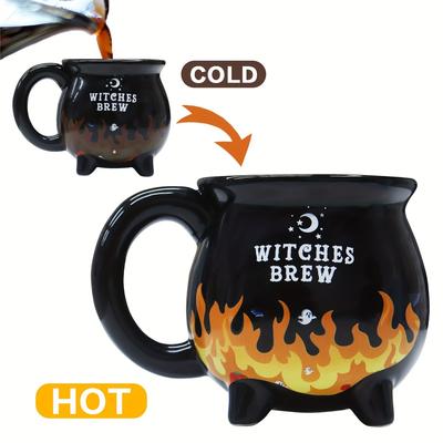 Hexenkessel Keramik Kessel Tasse Hexenkessel Steinzeug Tasse Farbwechselnde Kaffeetasse Keramik Wärmeempfindliche Tasse Geschenk