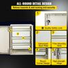 NEMA Fiberglass Enclosure, 16 x 12 x 8 in NEMA 4X Fiberglass Electrical Box, IP66 Waterproof & Dustproof, Outdoor/Indoor Electrical Junction Box, with