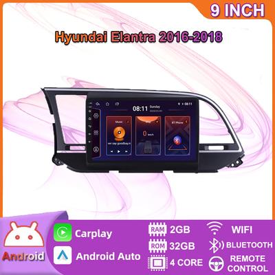 Drahtloses Autoradio Carplay für Hyundai Elantra 2016-2018 Android Multimedia Video Player GPS Navigation WIFI 2 + 32 GB