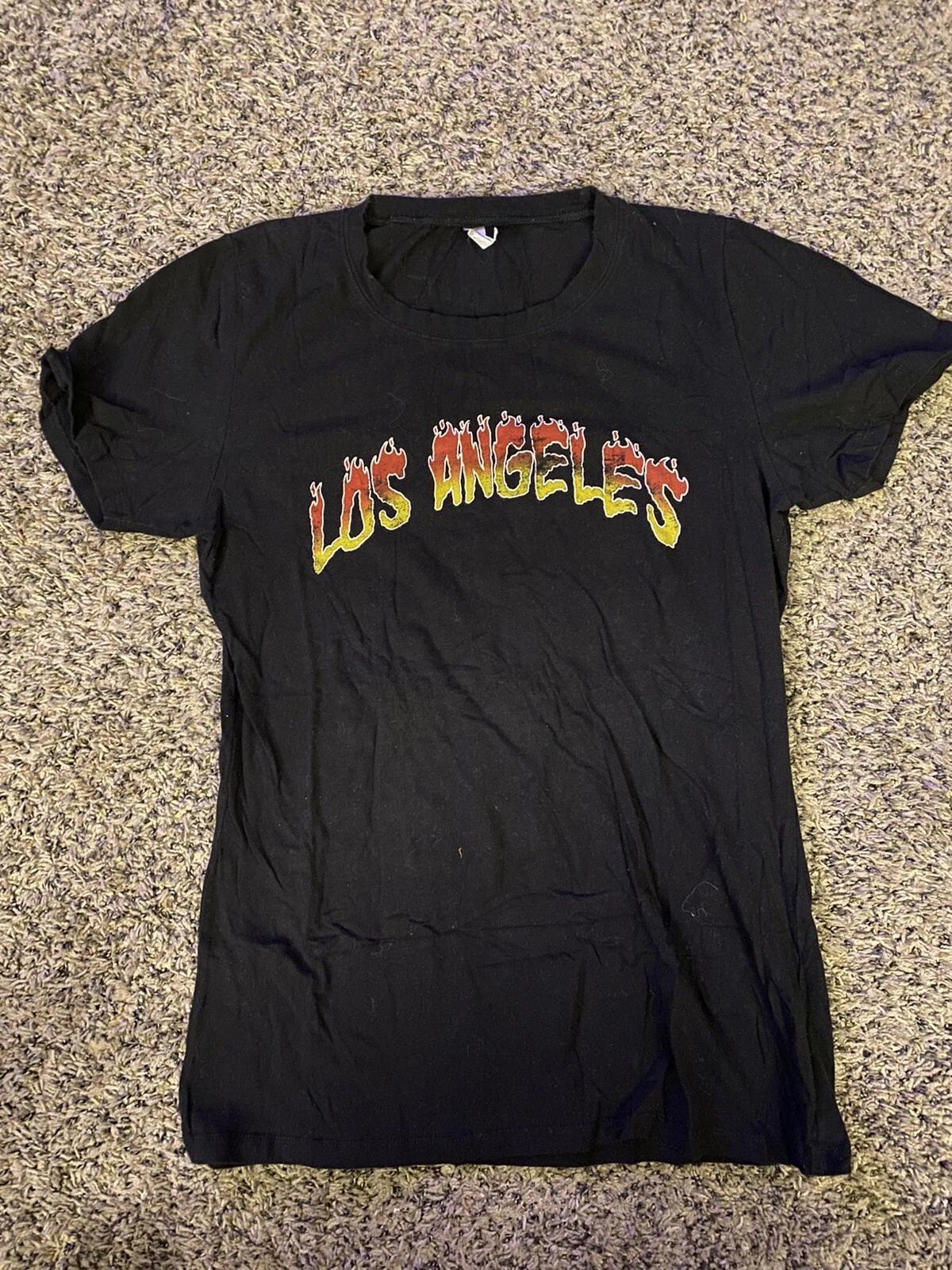 LOS ANGELES Flaming Logo WOMEN’S Tshirt | Size XL S