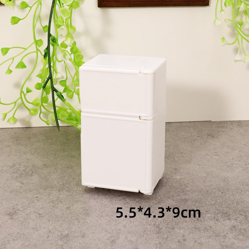 1:12 Miniature Dollhouse Kitchen Toy White Refrigerator Ornament