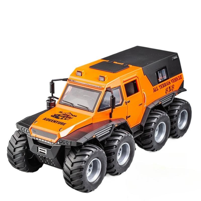 1/24 Russia Conqueror Shaman 8*8 Tyre Alloy Armored Car Model Diecast Metal Toy Police Off-road Vehicles Car Model Children Gift