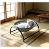 Circular Pet Elevated Bed, Cat Bed Net, Breathable Small Dog and Cat Hanging Basket Bed, Detachable and Washable Cat Bed