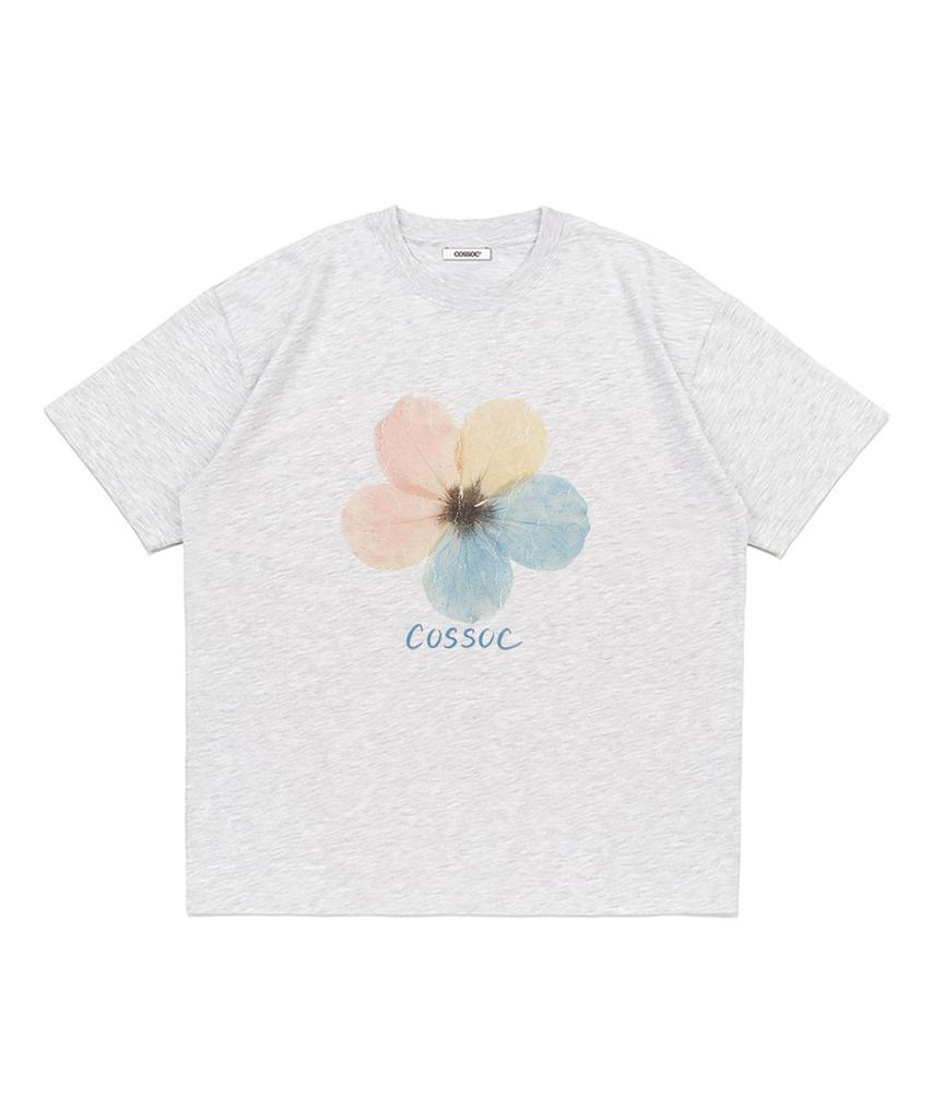 Koso Beauty Flower Short Sleeve T-Shirt (White)