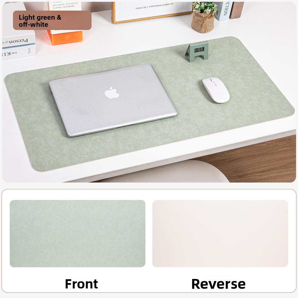 Retro Cowhide Textured Desk Mat, Double-sided, Stain-resistant, Extra-large Mouse Pad, Office Computer Mat, Writing Mat, Desk Mat