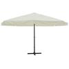 White Aluminum Sun Umbrella 500 Cm
