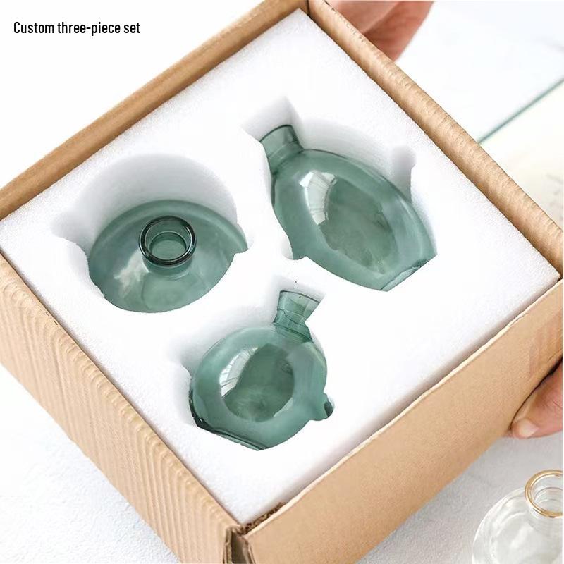 Cross-Border Light Luxury Mini Vase Set: Hydroponic Ornaments for Fresh Flowers in Living Room