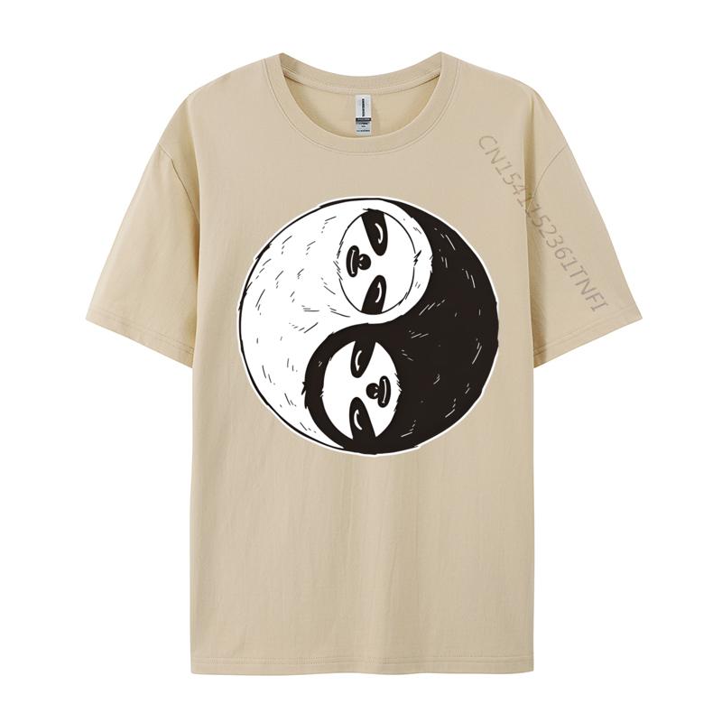 Funny Sloth Yin And Yang Chinese Quiet T Shirts Men Tee Shirts Party Tshirts For Men Tops New Clothes Normal