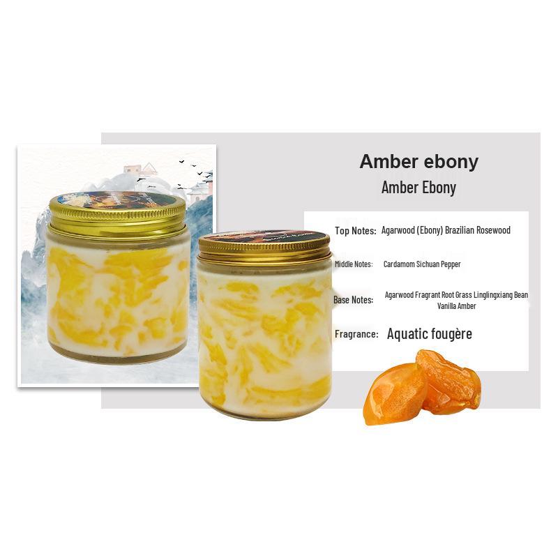 Chinese Aroma Wax Sand Painting Candle - Ghee Lamp Fragrance, Smokeless Soy Wax, Birthday Wedding Souvenir Glass Cup
