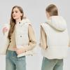 New Winter Hooded Vest Versatile Fashion Skinny Cotton Shoulder Cut Loose Ladies Cotton Vest