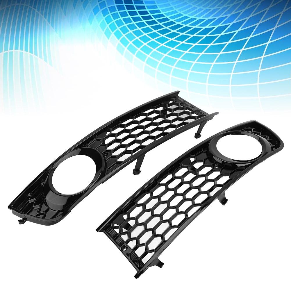 2 Pcs For Front Bumper Fog Light Grille Fog Lamp Grilles Grille Side Lower Base Abdominal Material Stylish Design Sy Installation