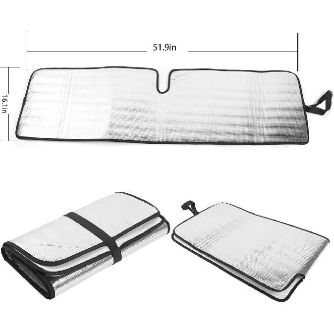 Windshield Sunshade Sun Shade Heat Shield Sun Visor Mat Compatible With Jeep Wrangler Rubicon Sahara TJ JK JKU 2 Door & 4 Door
