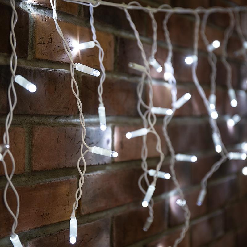 

Garland Neon-night icicle 4 8x0 6 M With Flicker Effect White Pvc 176led Color White